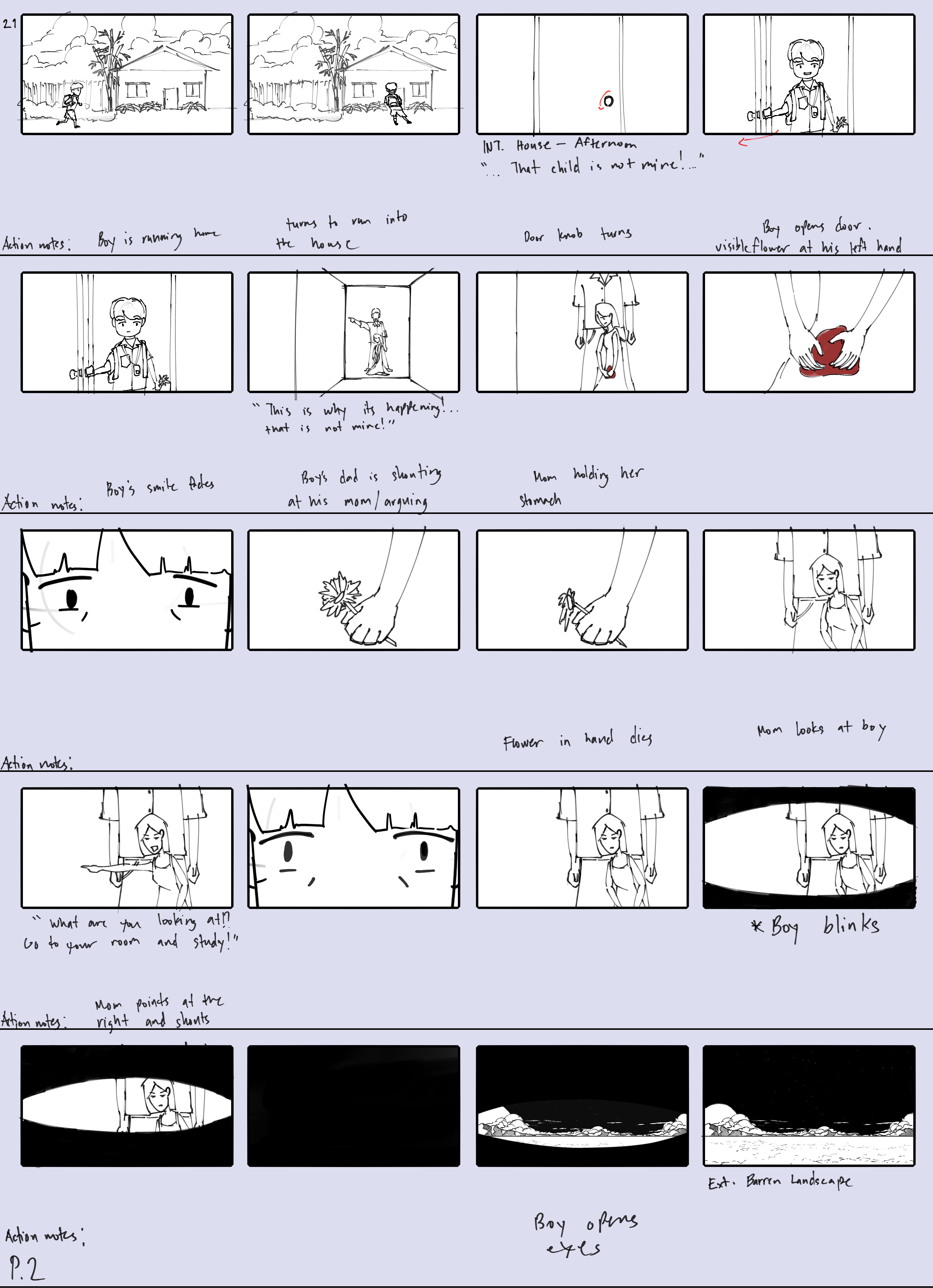 Unico Hijo Storyboard Page