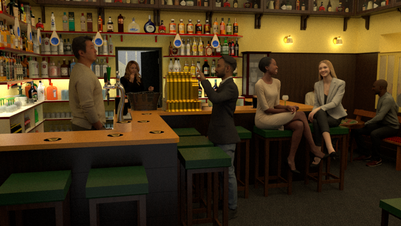 Interior of McNamara's Pub, render for soap opera speculative project