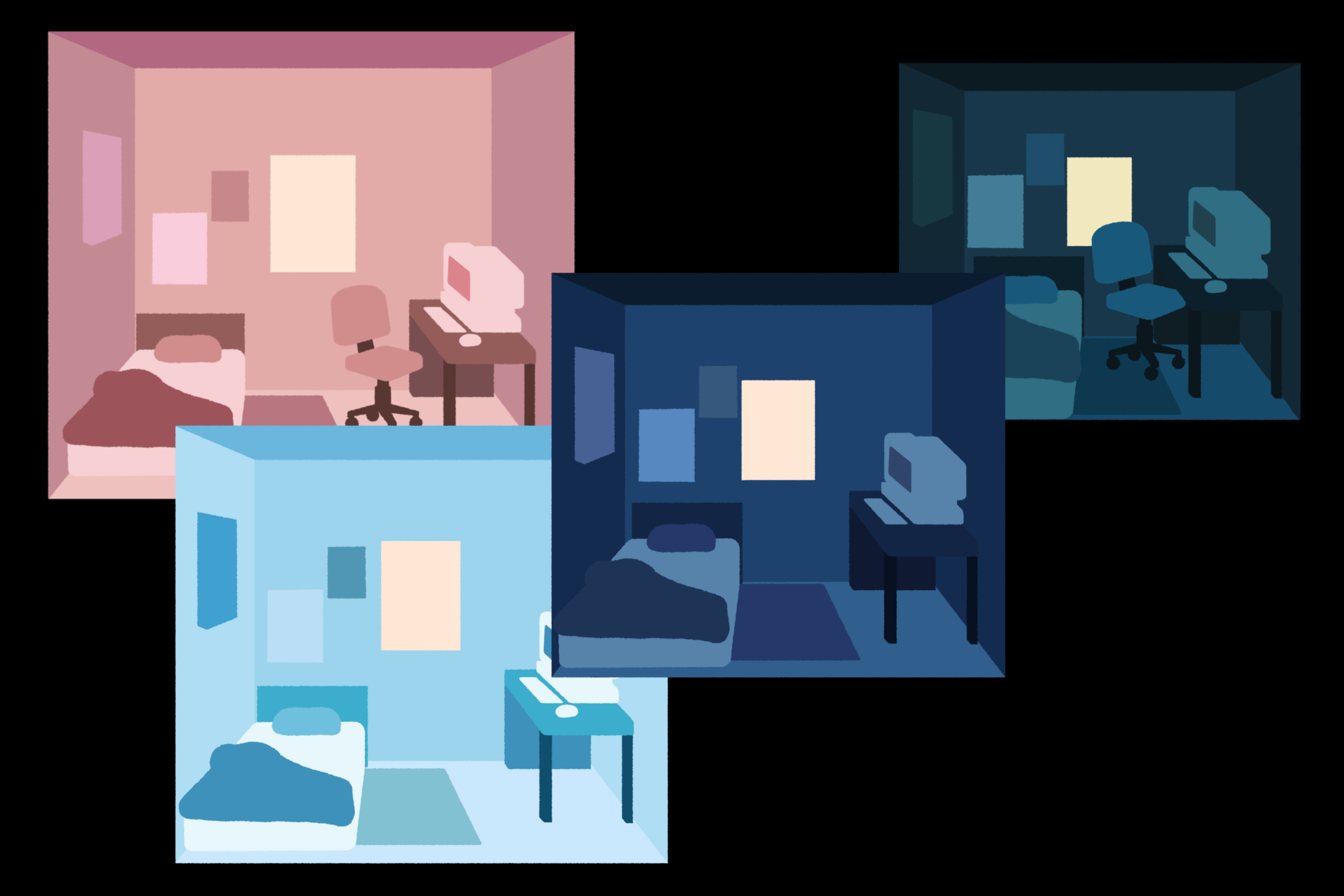 Coloured background room images