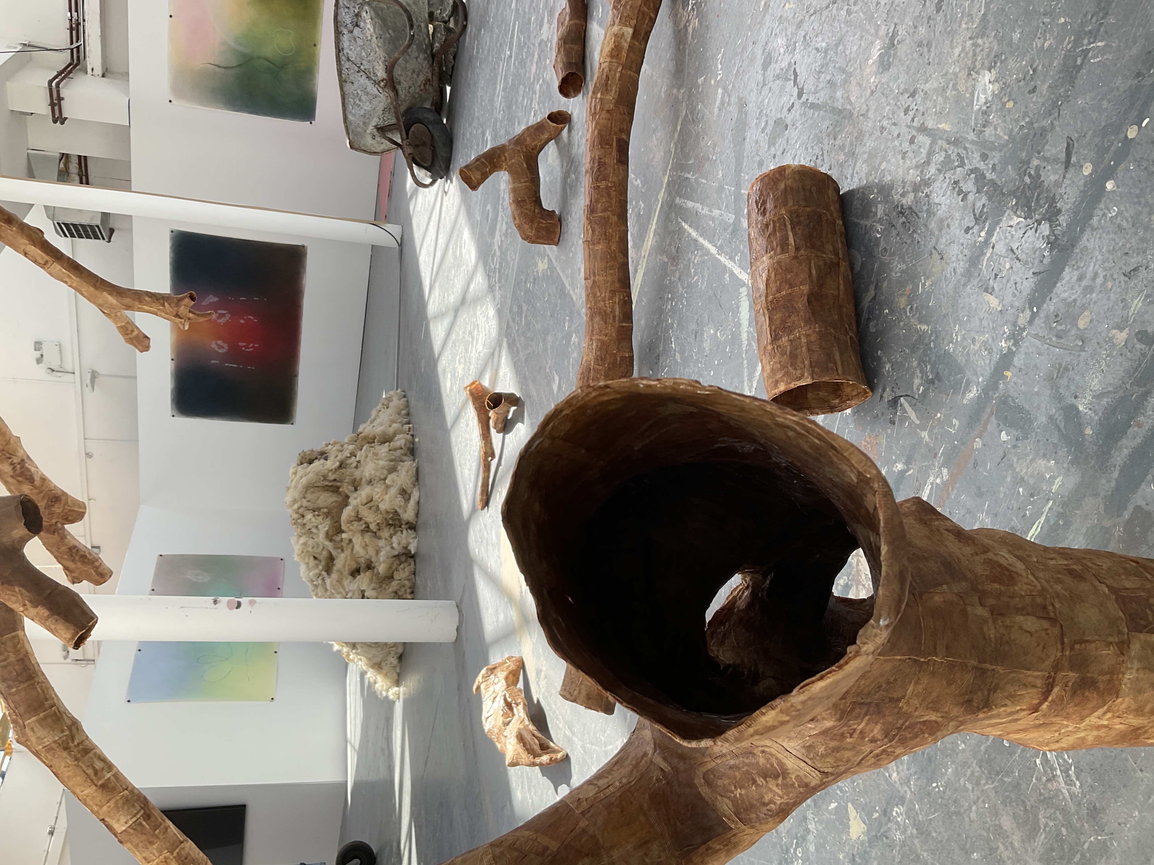 Detail 'Here There and Everywhere', 2025, used tea bags.