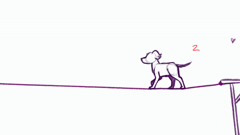 Early animation test for 'Madra Dáná'