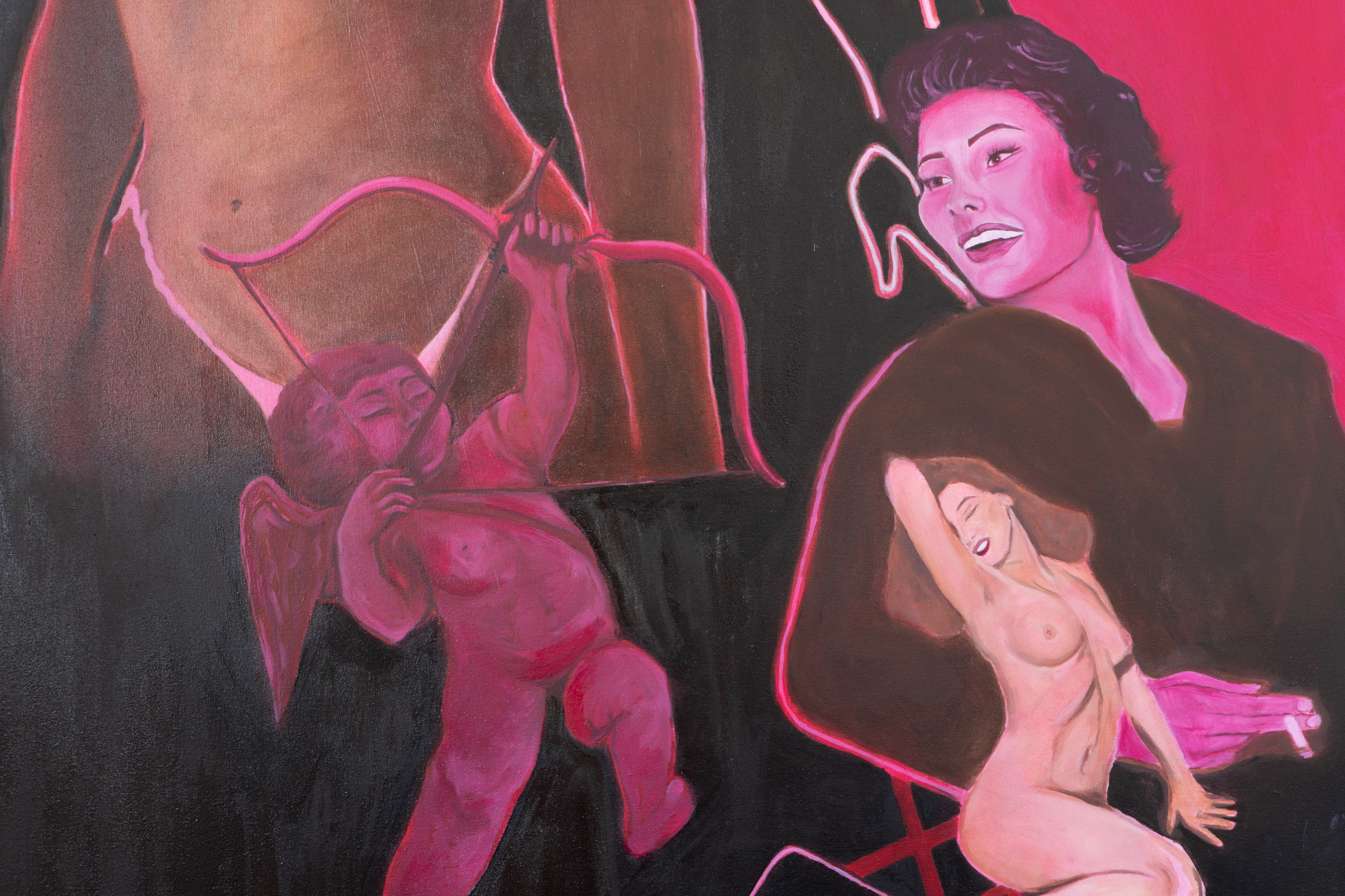 "Seven words for love" 2025 Oil on canvas 120cm x 180cm