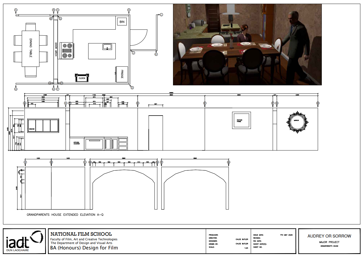 AutoCAD of Grandparent's Kitchen