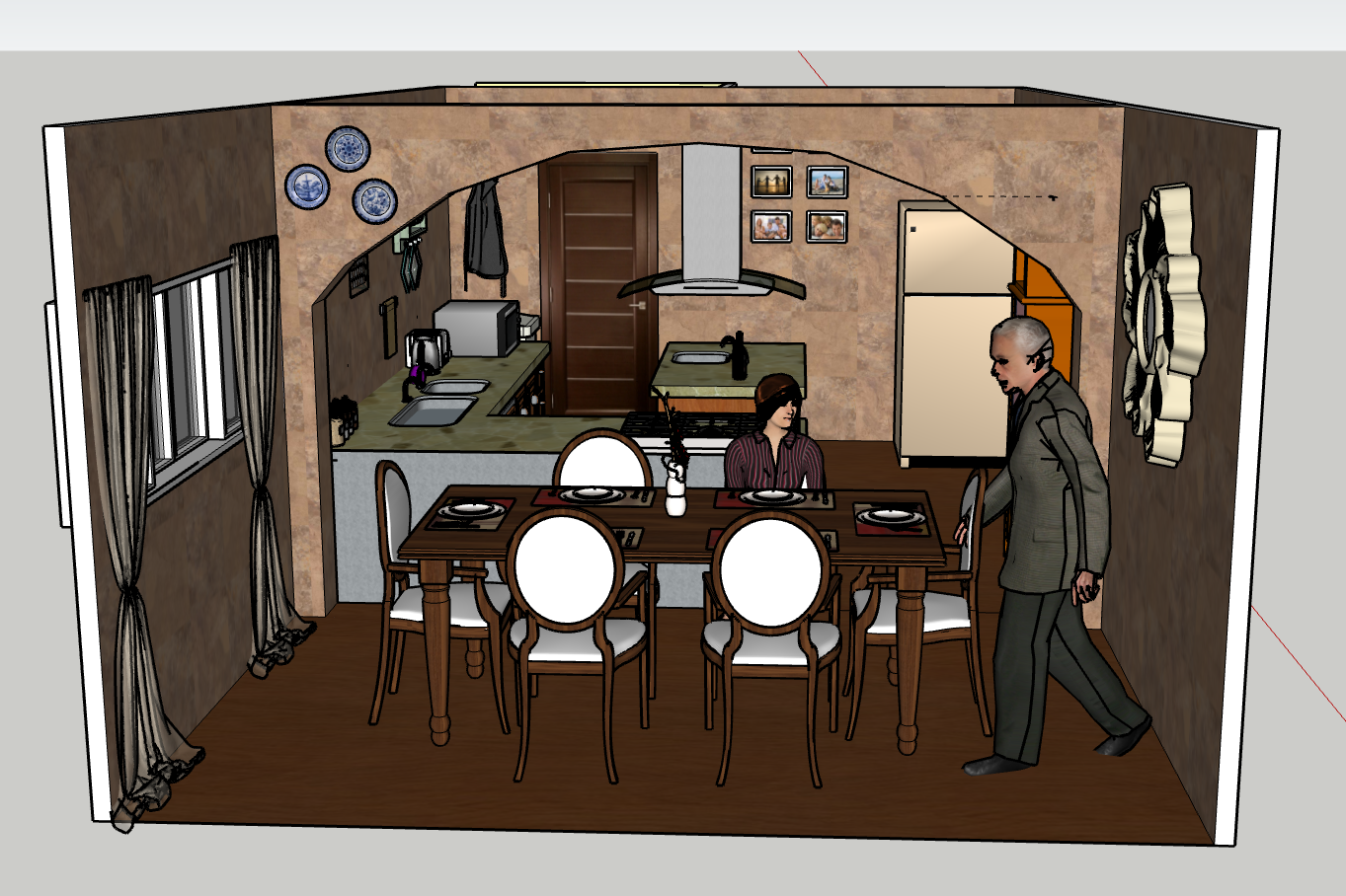 SketchUp Grandparent's Kitchen