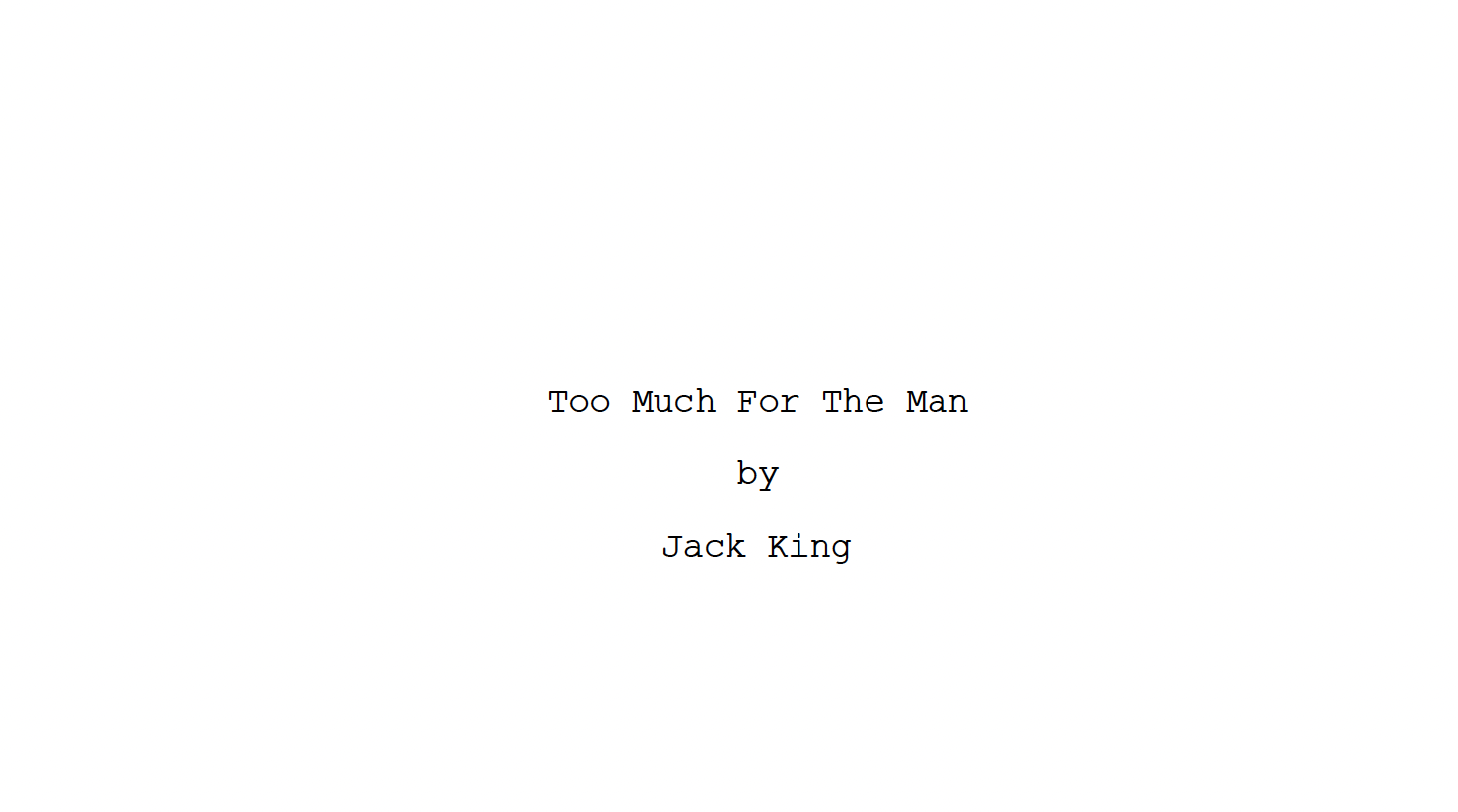 Cover Page of Screenplay