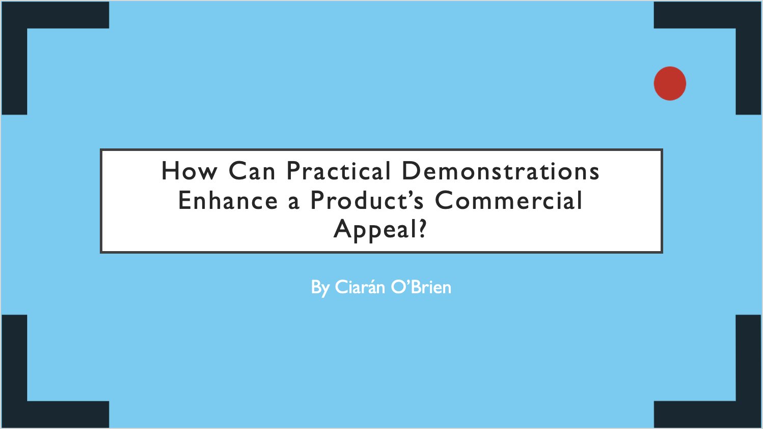 My research question for my project