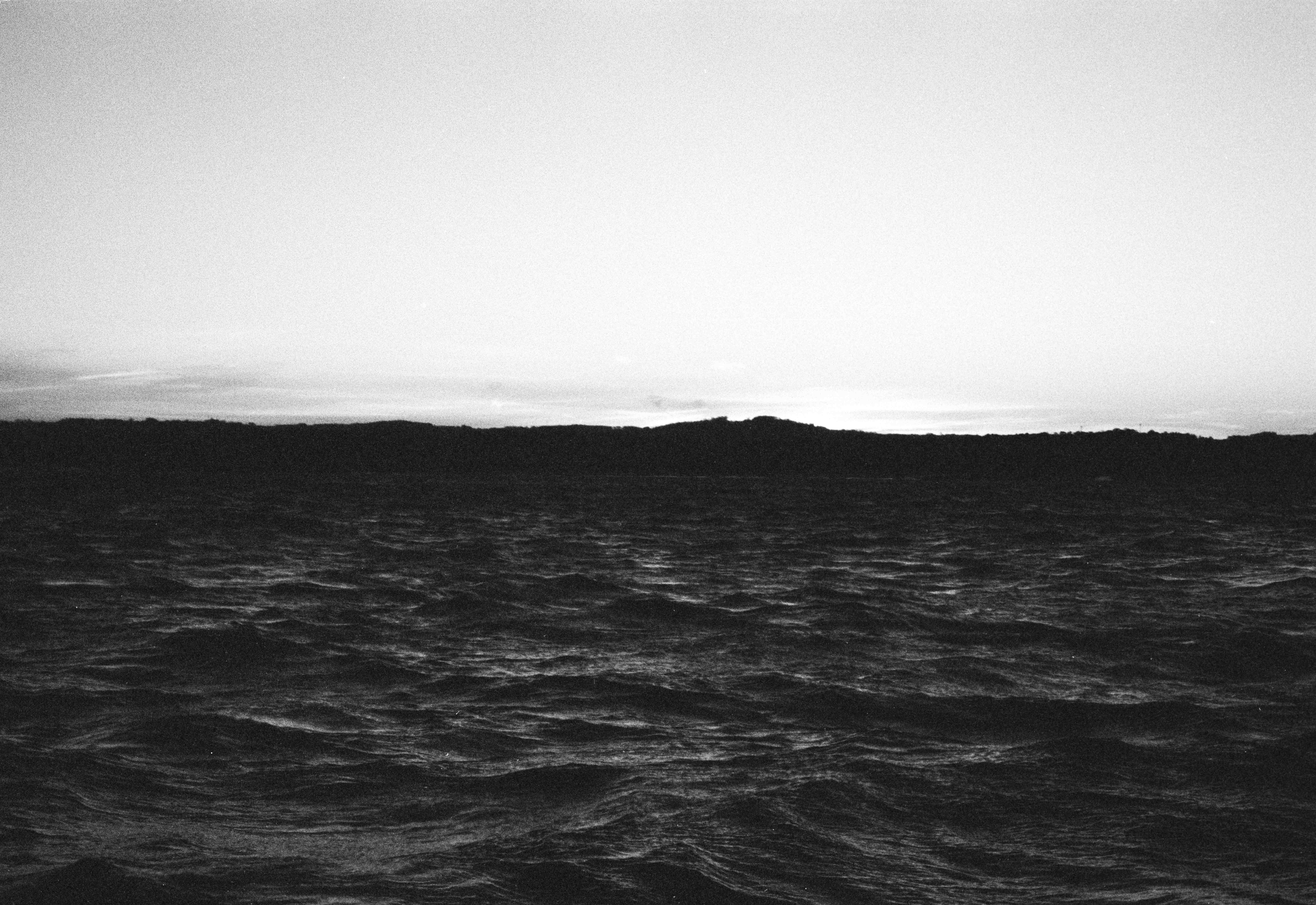 Black and White Seascape taken from the Fishermen's boat.