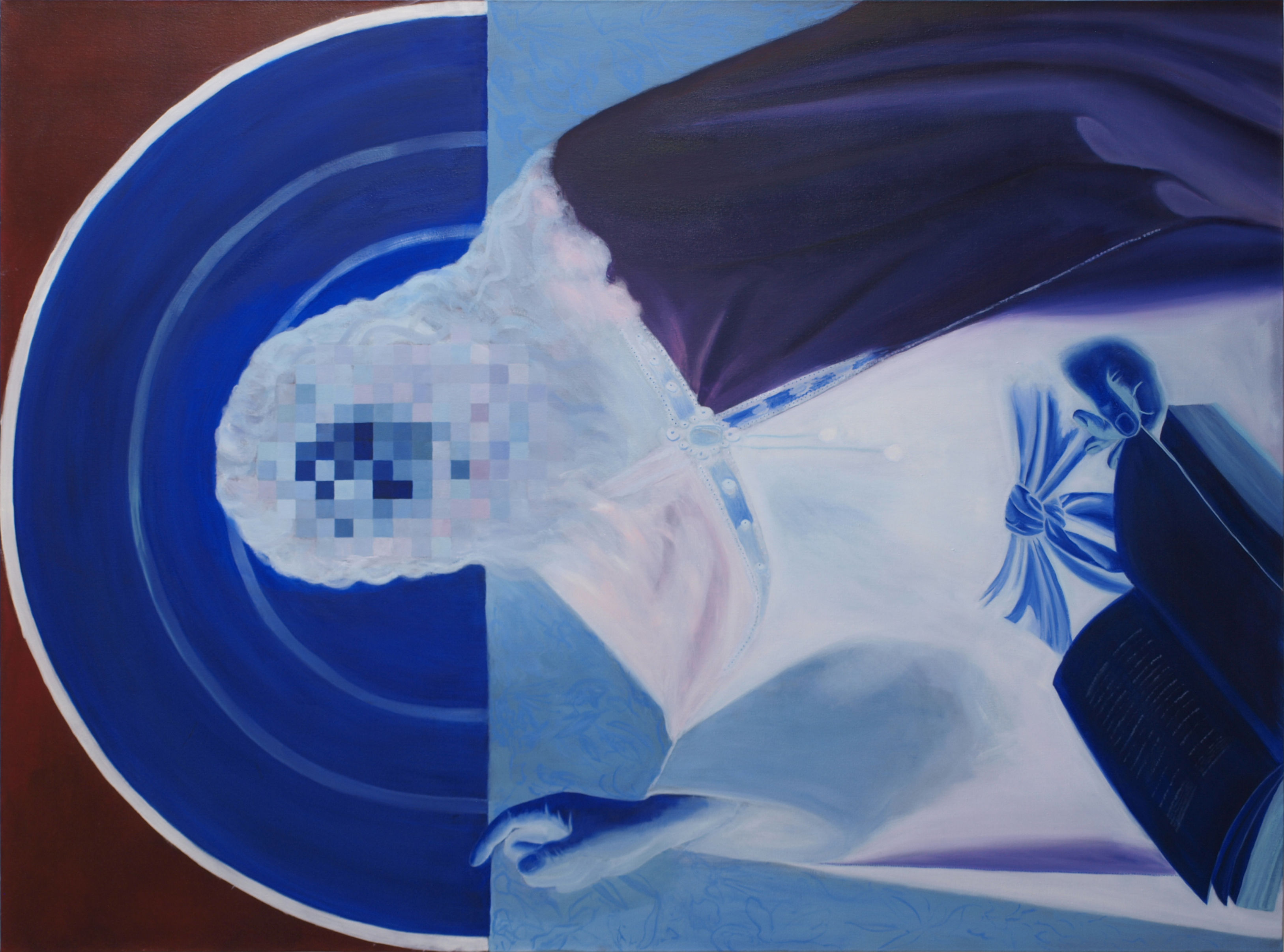 Ann Stillman, 'Echoes of the Sacred III', (2025), oil on canvas, 100cm x 133cm.