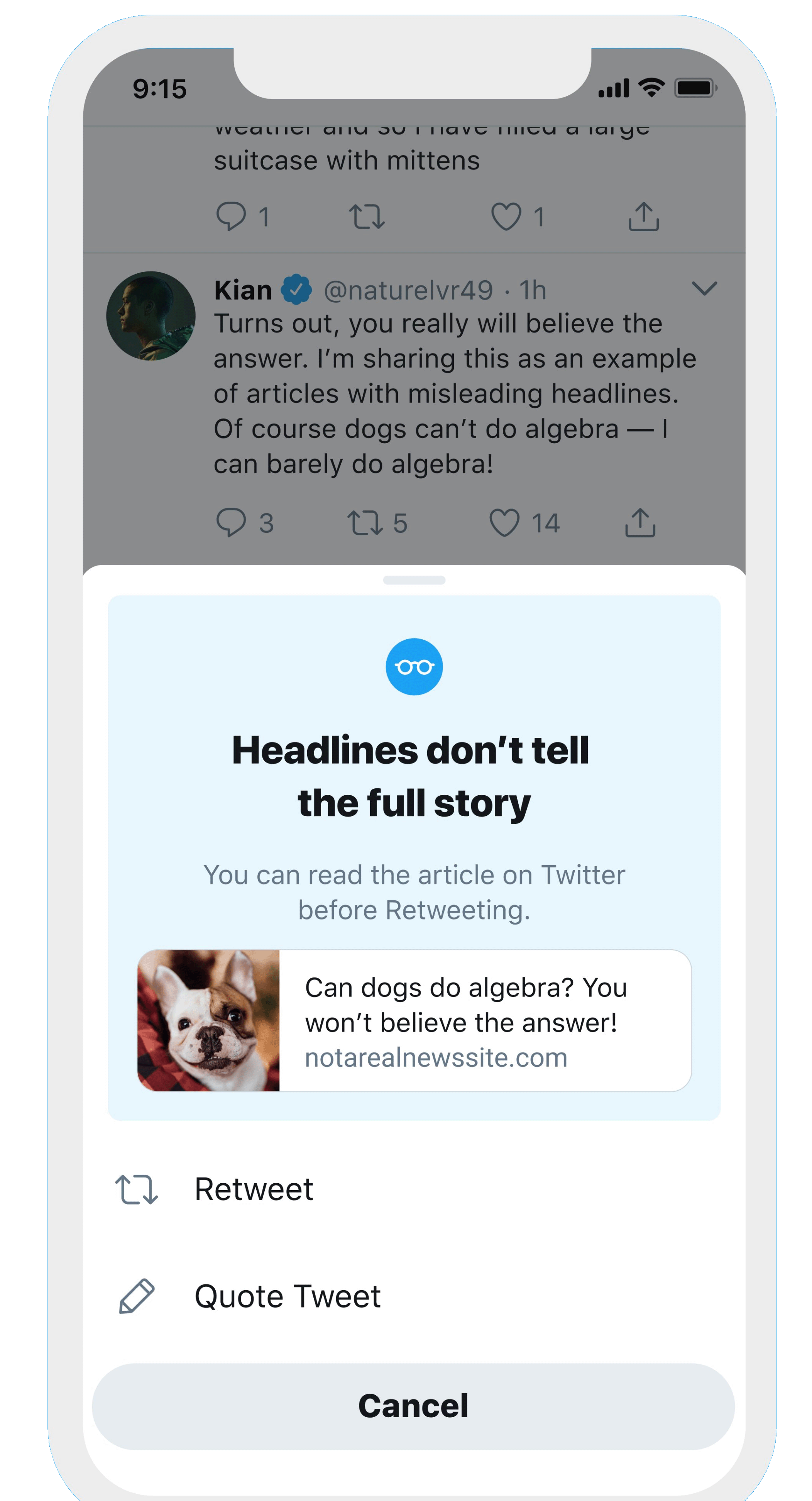 Example of an accuracy prompt
