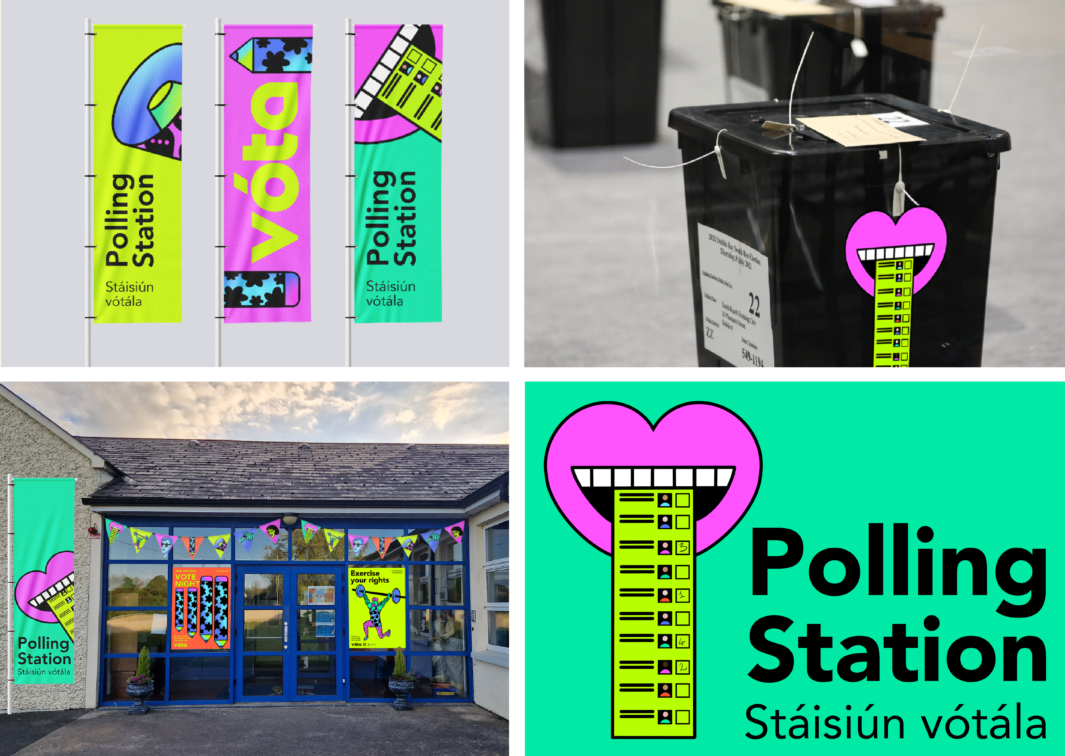 Polling station ephemera.