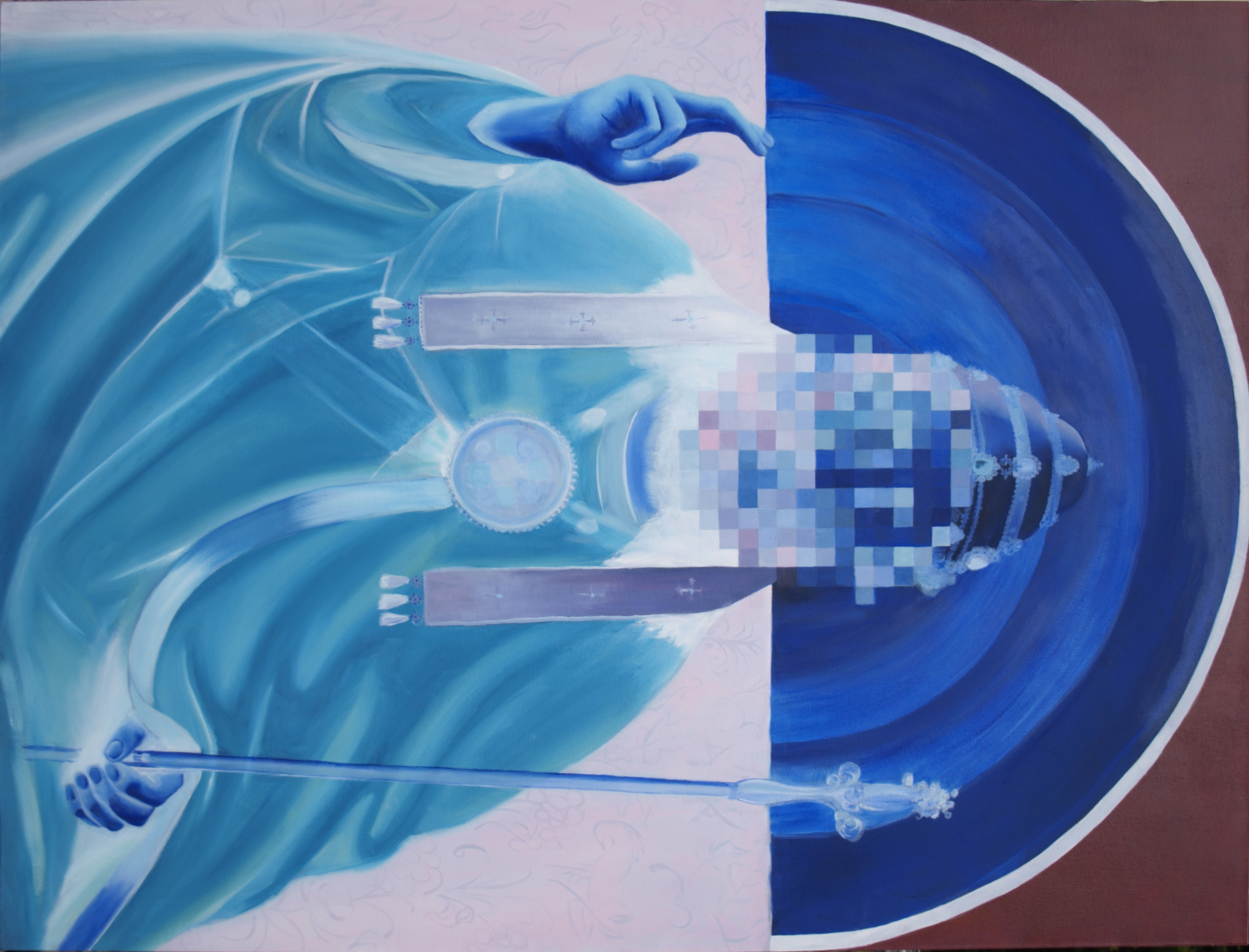 Ann Stillman, 'Echoes of the Sacred II', (2025), oil on canvas, 100cm x 133cm