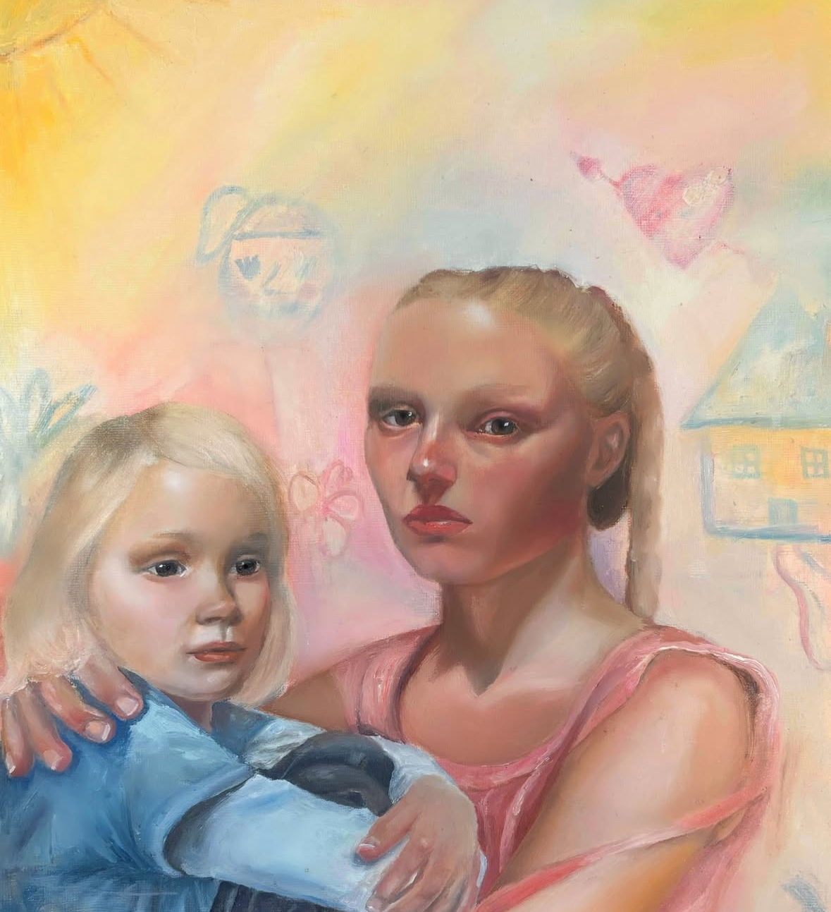 'Grown Up', 2025. Oil on Paper, 46 x 29cm