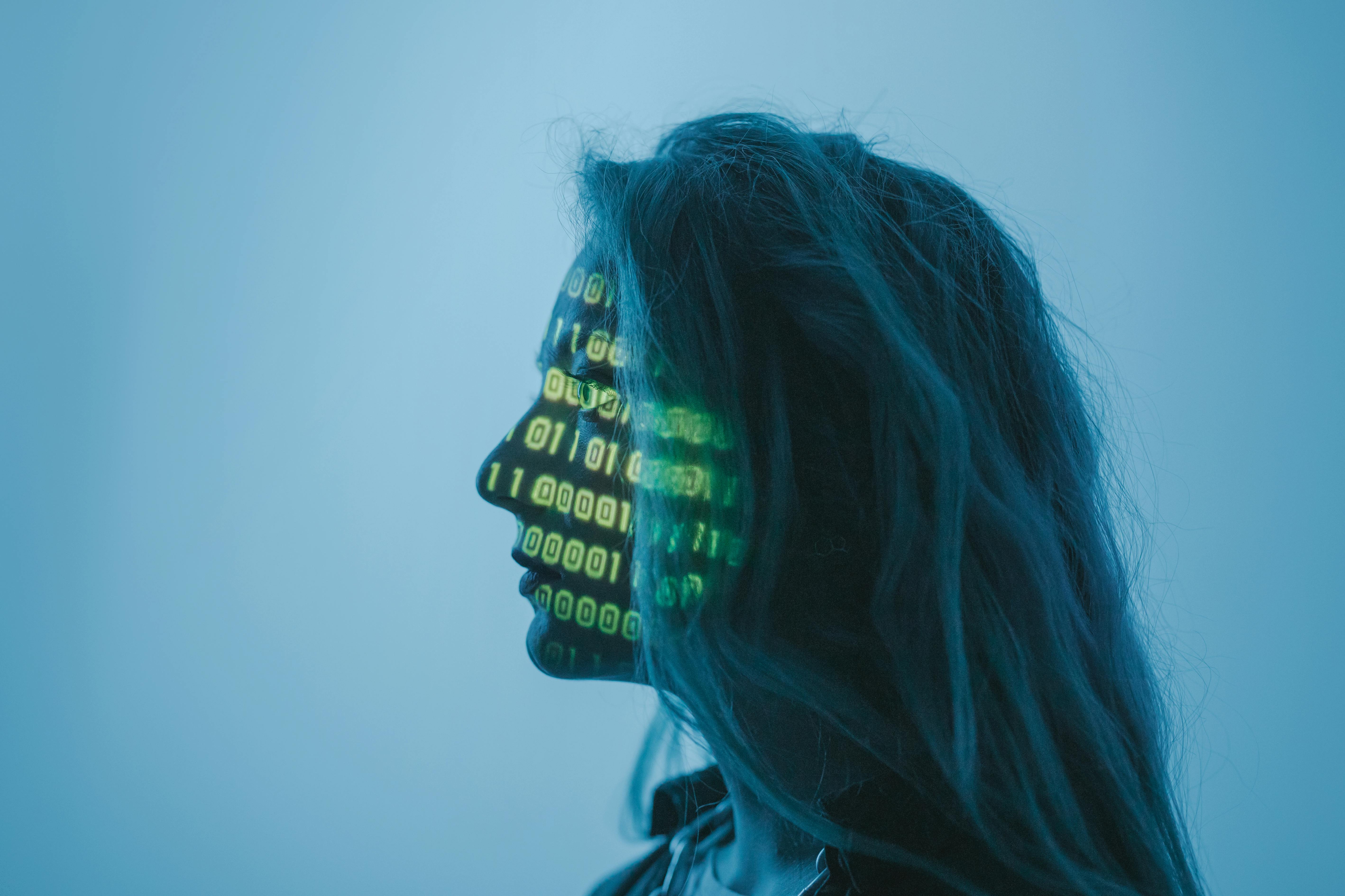 Face with code