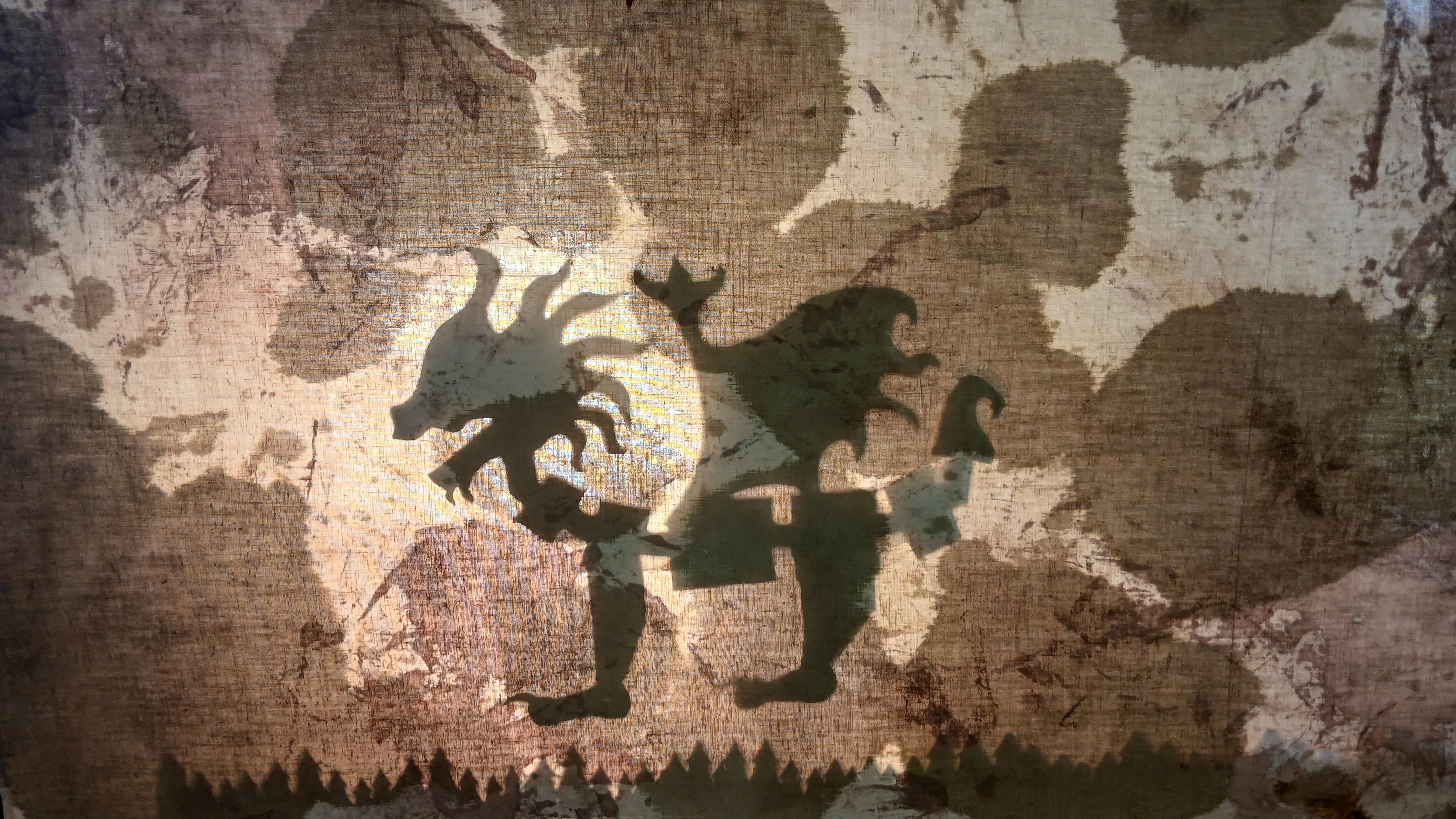 Beauty shot of Dragon puppet and theatre set