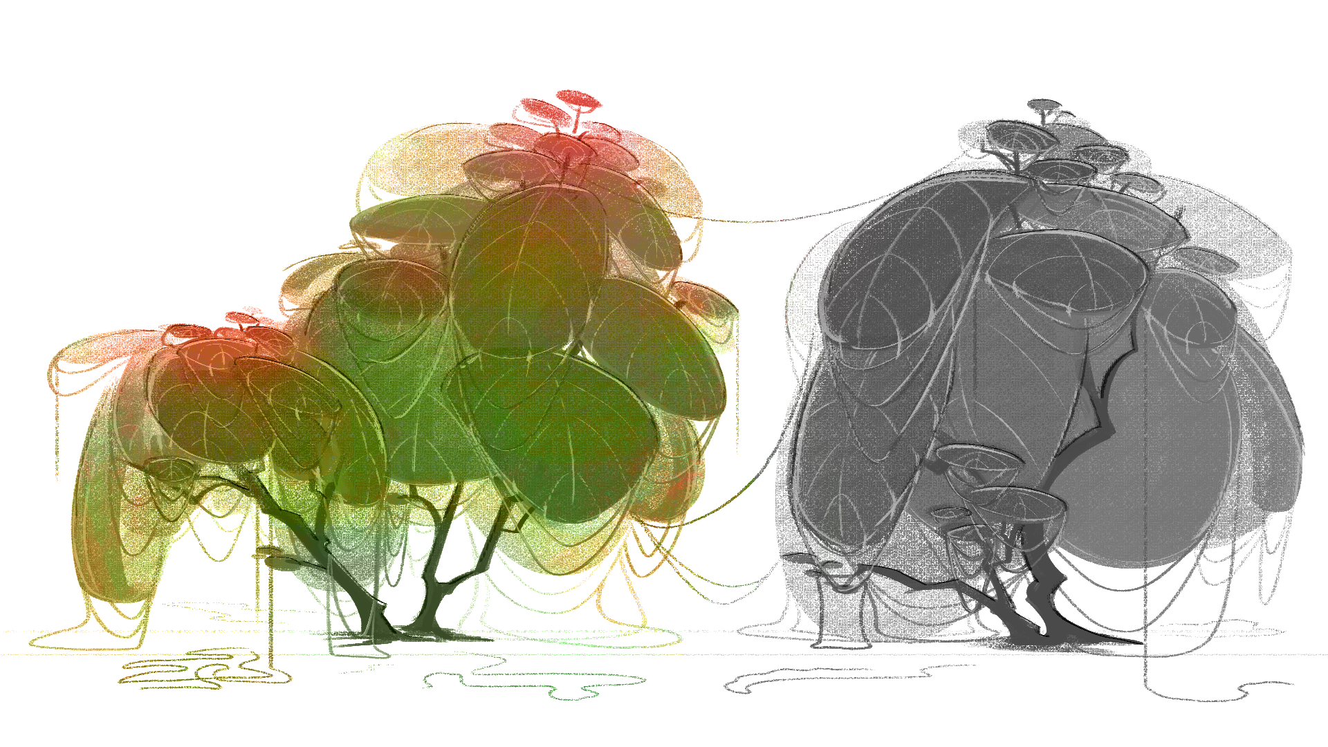 Tree concepts from Keeper's Lost: A Way Home