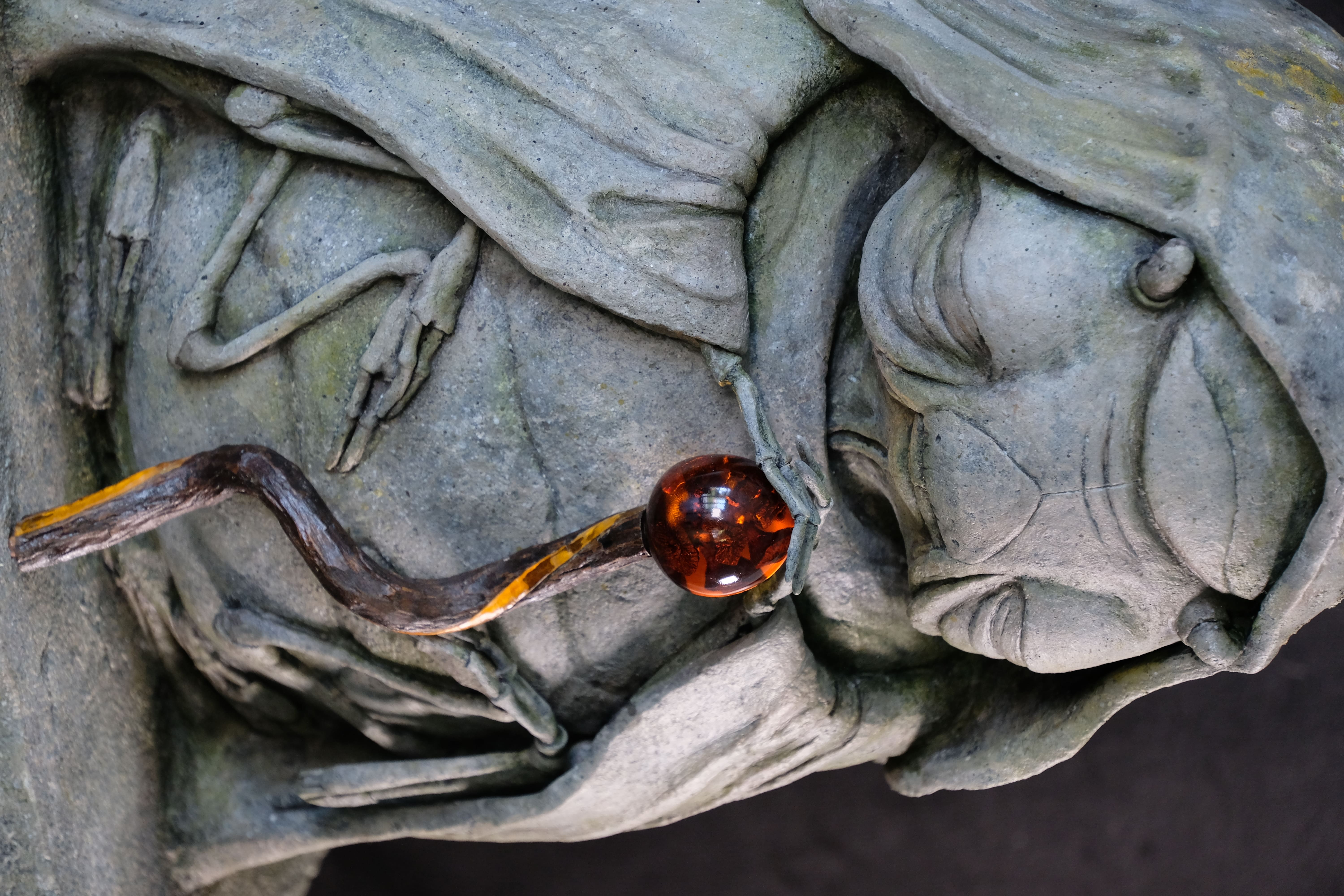 A photo of a stone-effect statue 