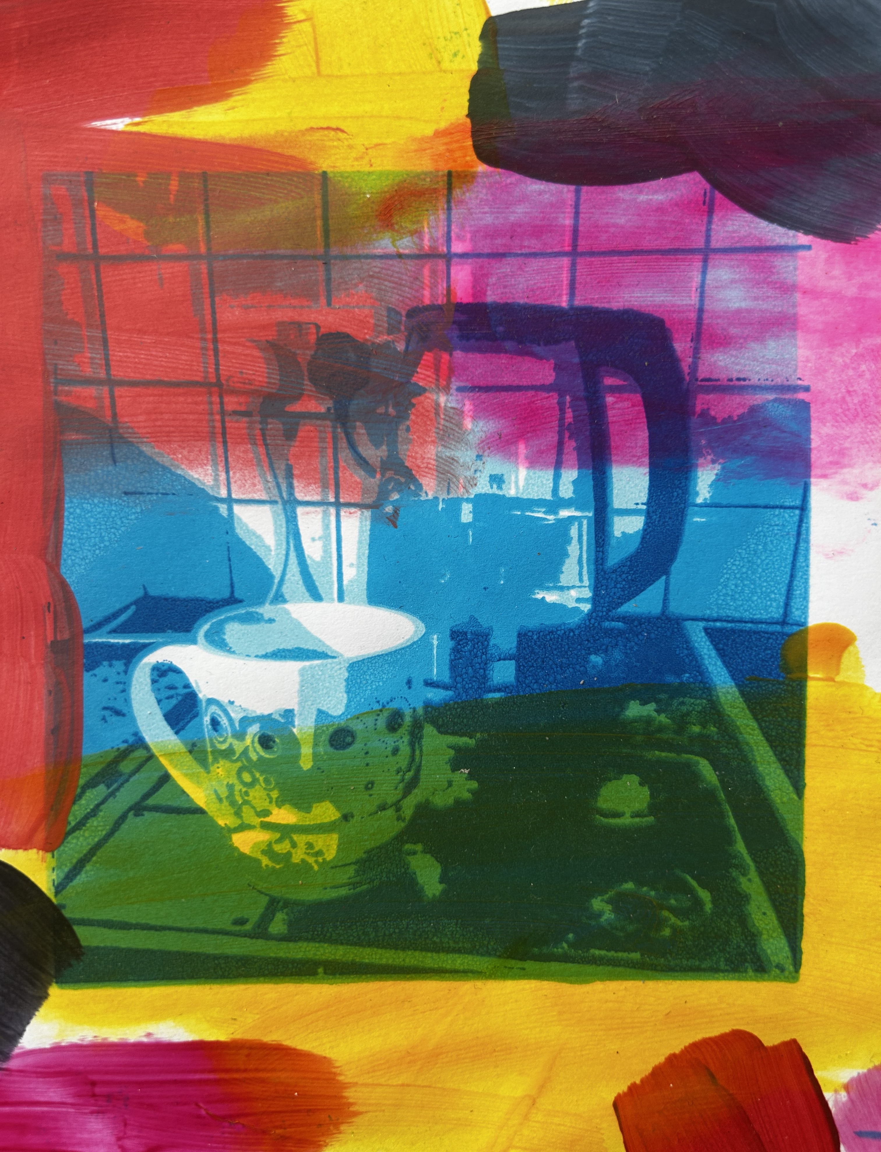 image of kettle and cup with colour overlay