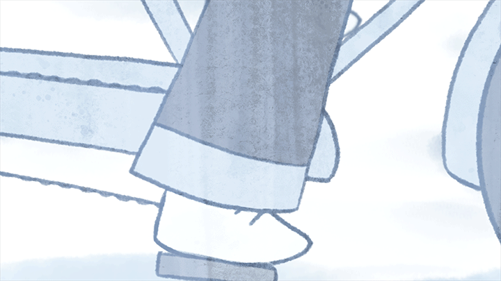 closeup of a foot cycling