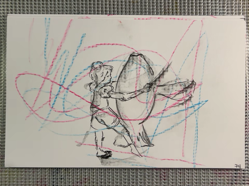 girl and fish dancing