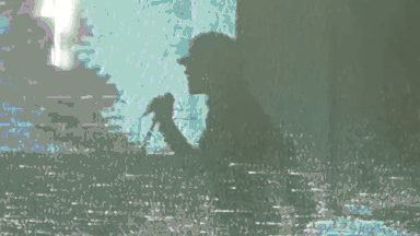 Various Gifs with musician singing into microphone