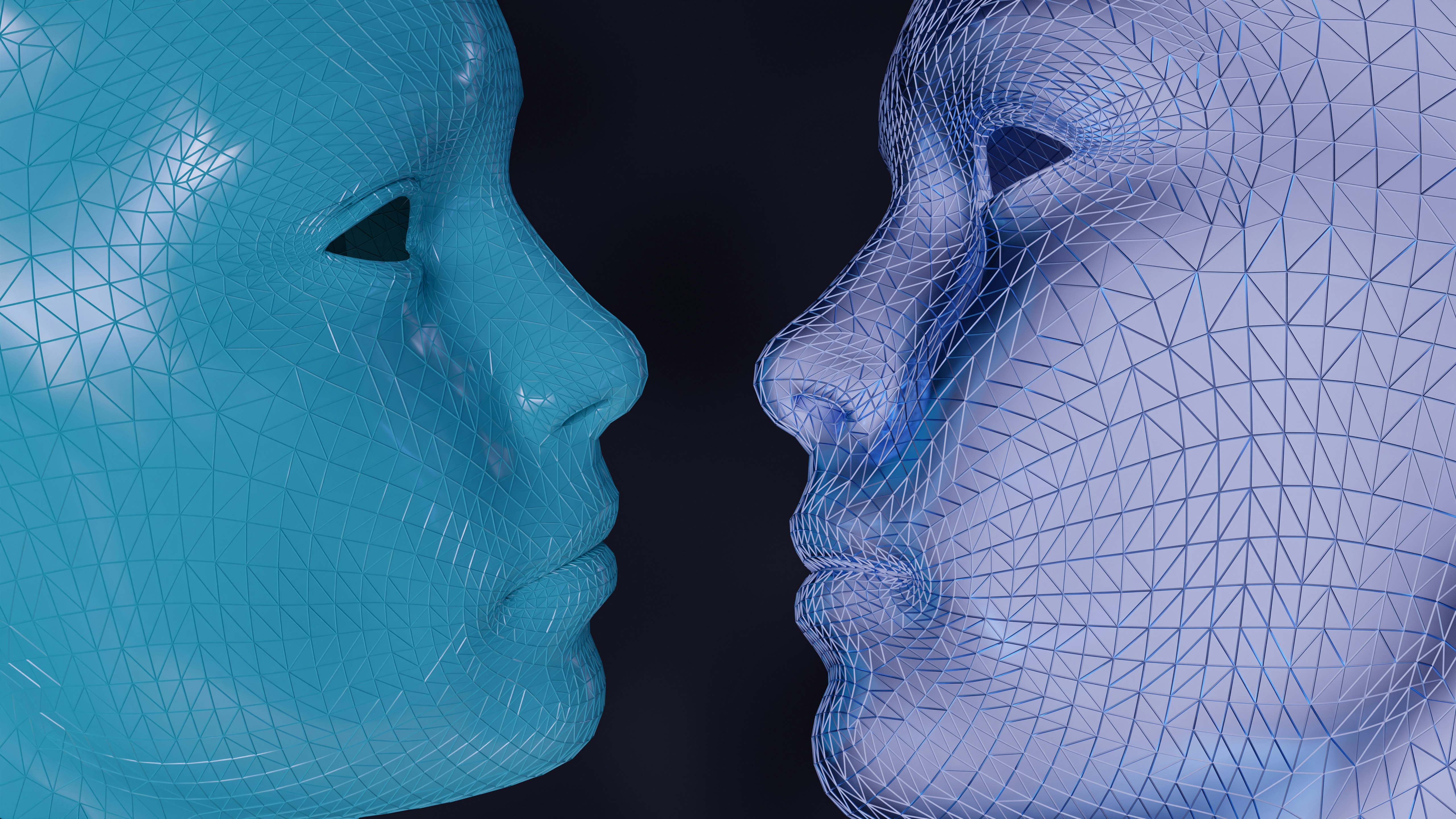 Two AI faces