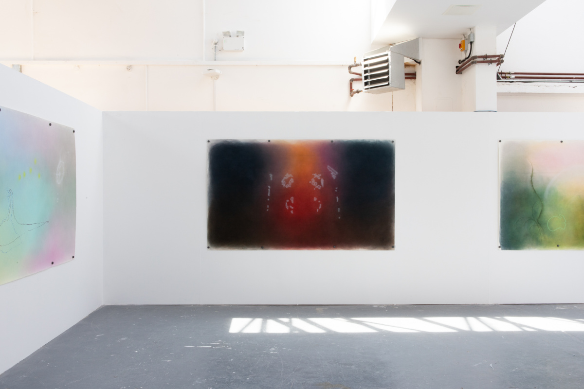 Installation of "Stem Arch Murmur / The Road Goes Inwards", 2025. Photo credit: Sarah Louise Lordan.