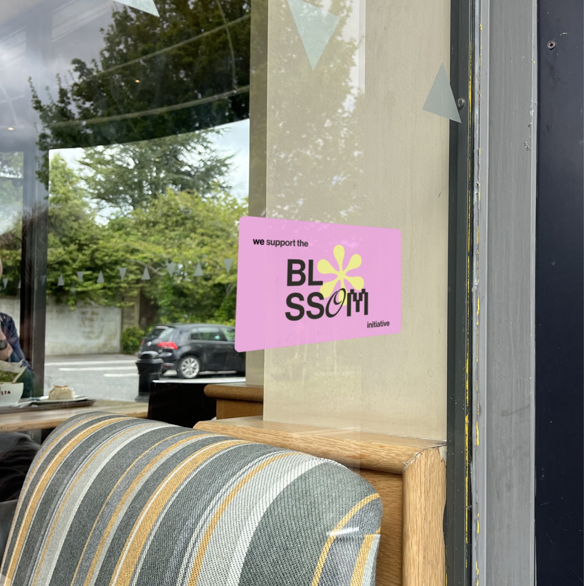 Sign in a coffee shop window