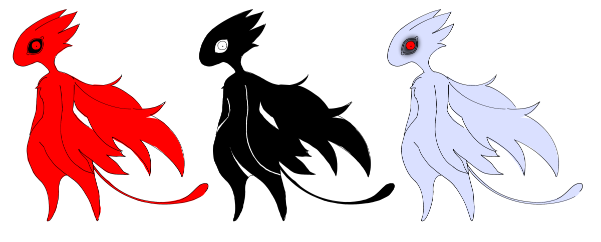 Angel Character design + colour variants 