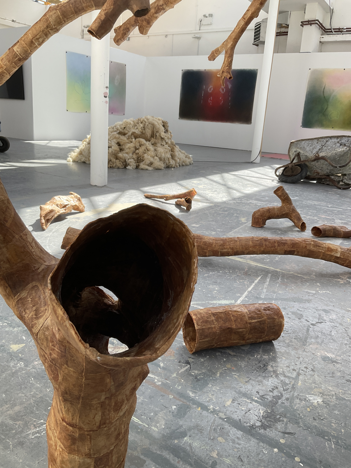 Detail 'Here There and Everywhere', 2025, used tea bags.