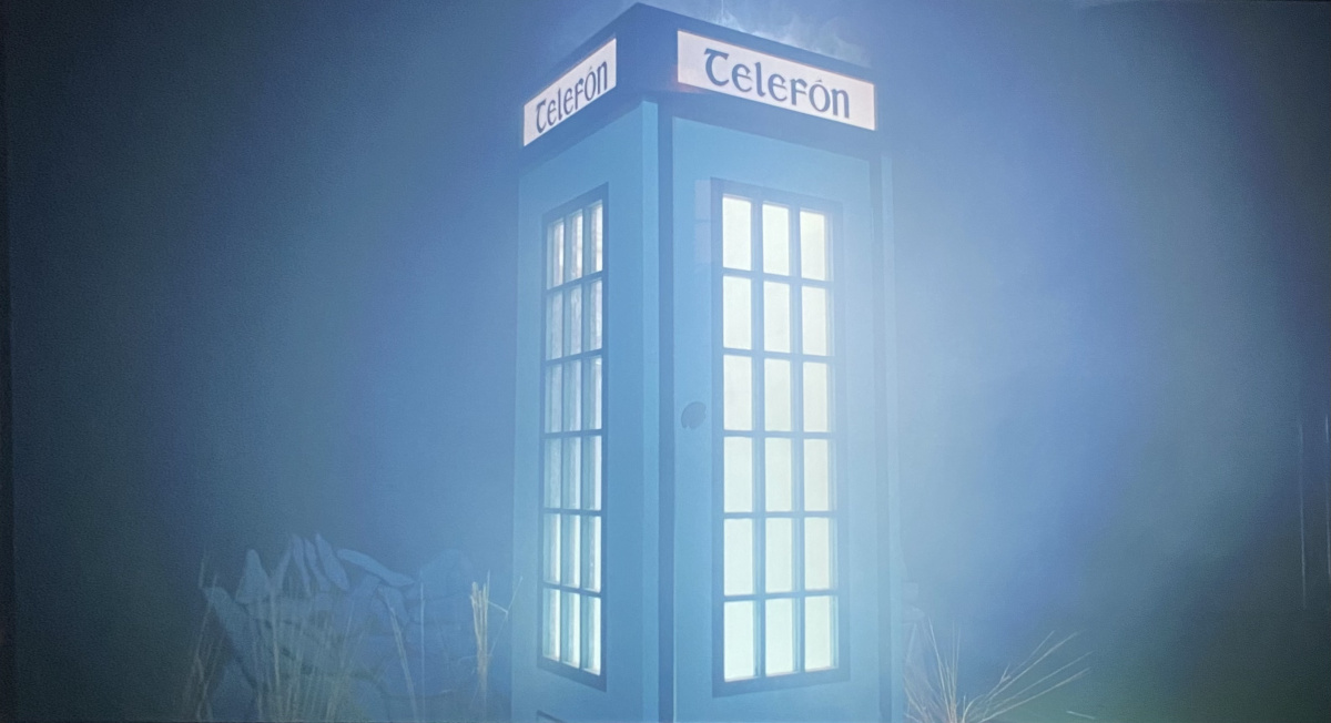 Set photo of telephone box ; Ascension Shoot