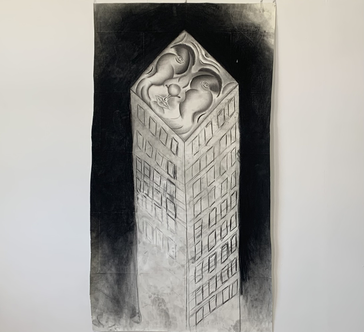 The Spire, (Unfinished) 2025, graphite