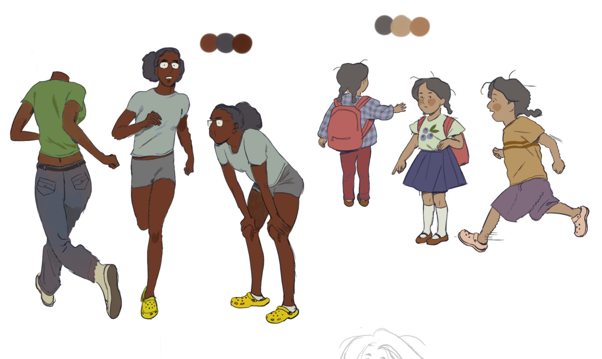 Omar and Méabh character design.