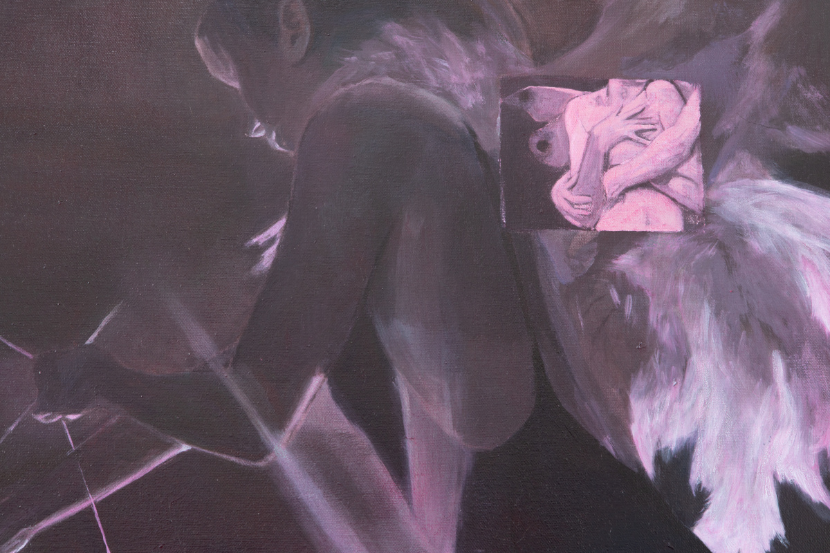 "Eros & A.I" 2025 Oil on canvas 60 cm x 90 cm 