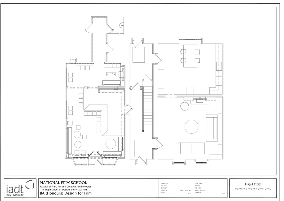 AutoCad Plan of McNamara's Pub and Living Space - High Tide Speculative Project