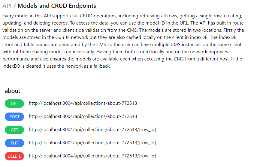 Auto-generated API docs