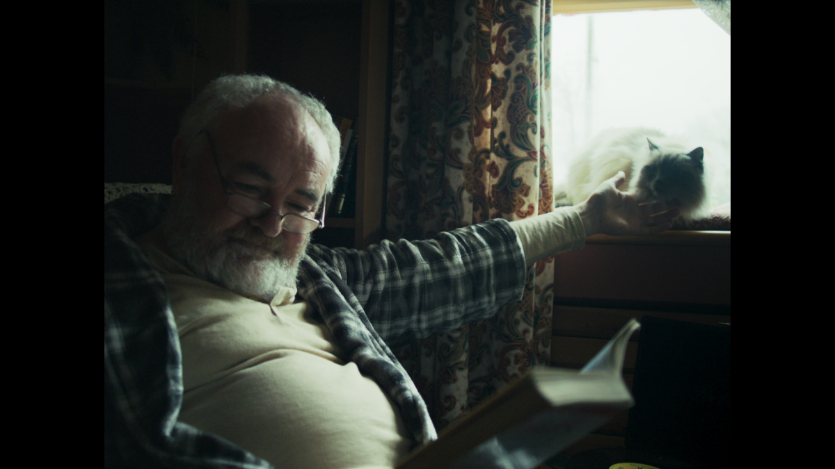 Andy and Bonny in the living room