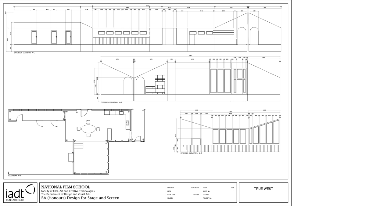 Autocad drawing of the House from True West 