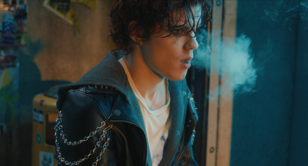 Still from "Tymek", showing the protagonist before departing from Poland