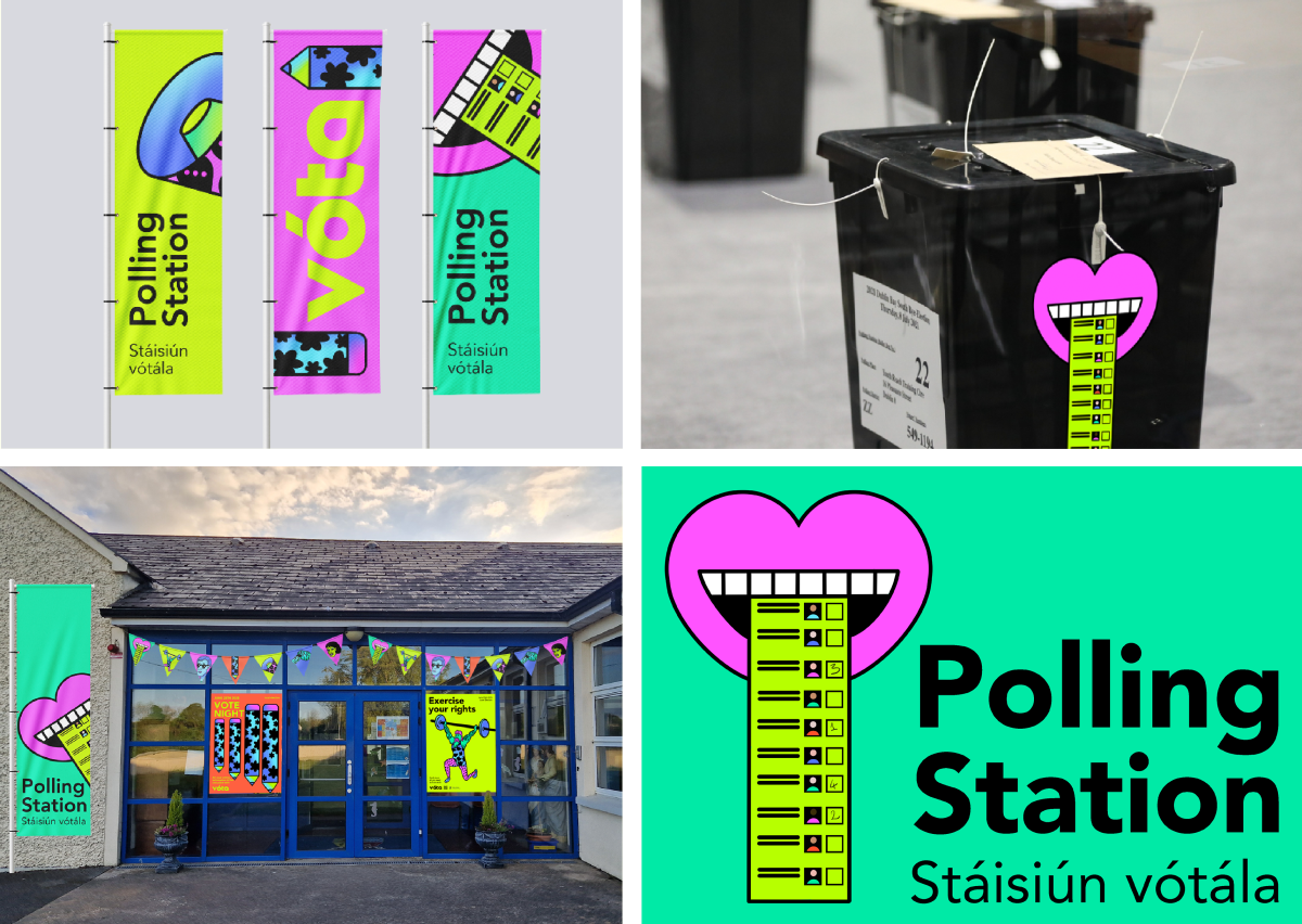 Polling station ephemera.