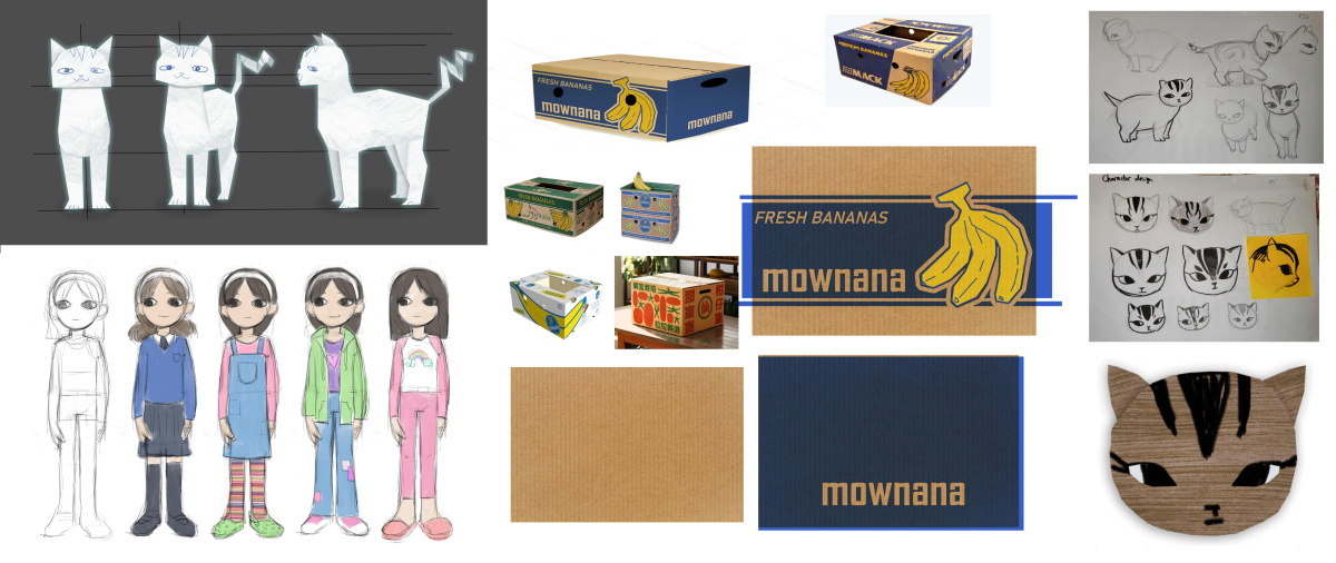 collage of character designs and design