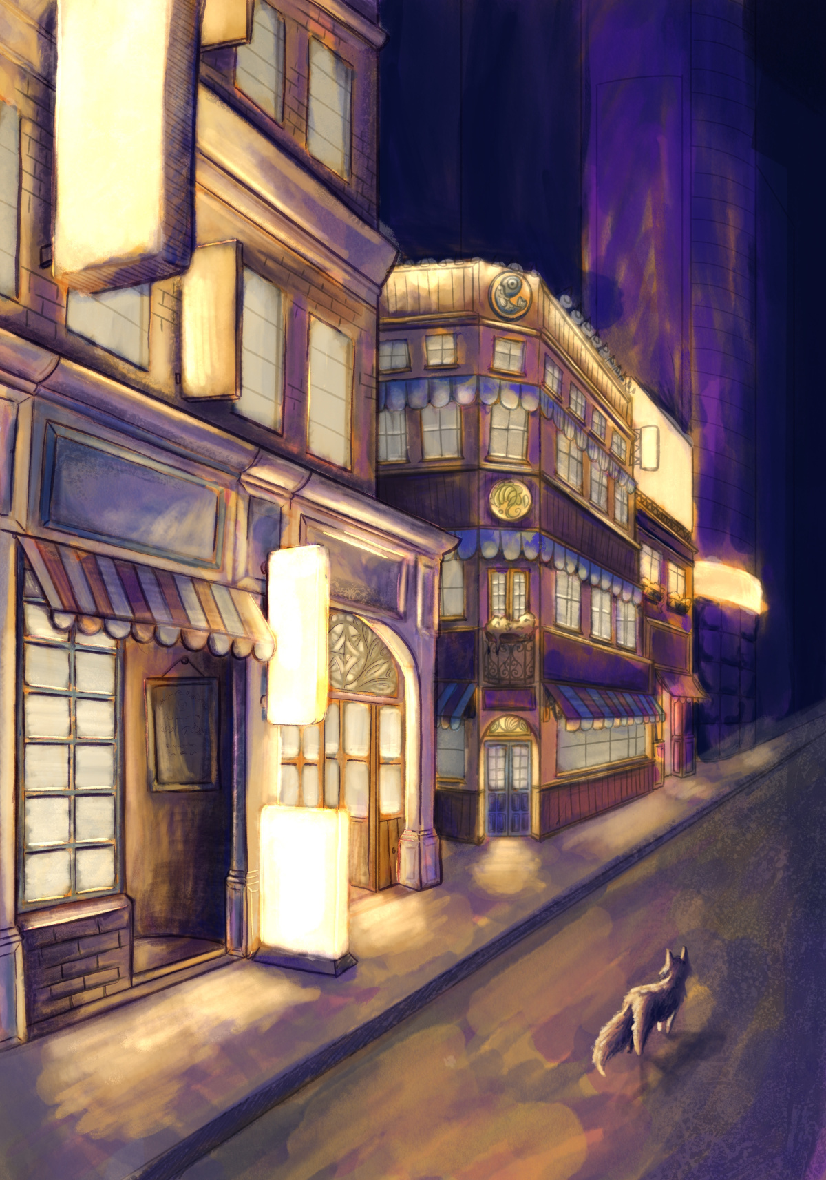 Nighttime scene