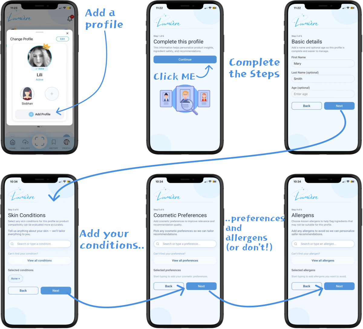 Profile Creation Steps
