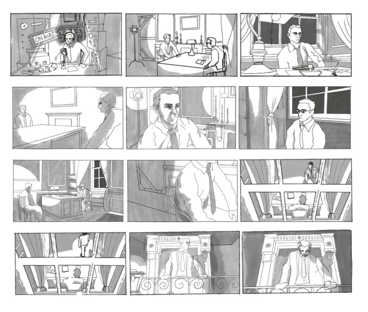 storyboard for the Blueshirts docudrama