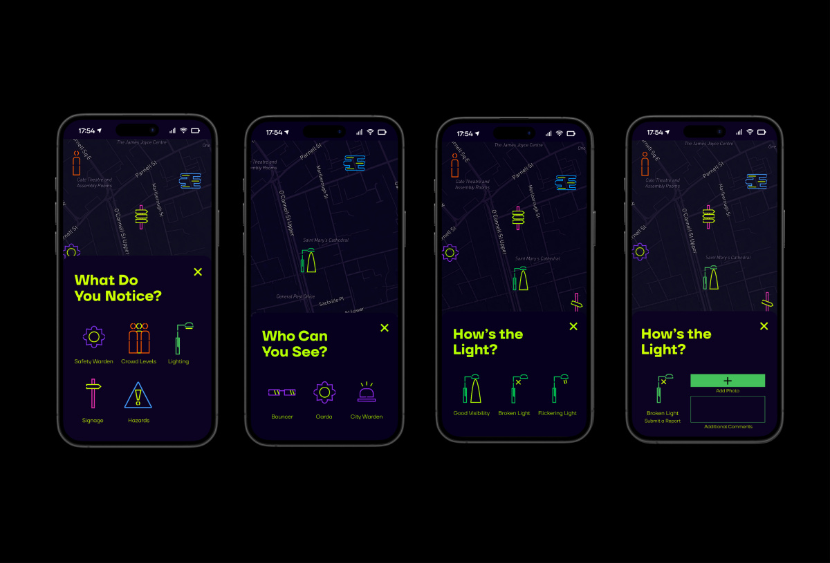 Collection of App Stills Showing How to input complaint