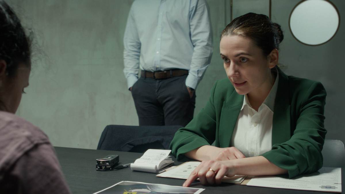 Still from Cage - co-written and directed by Éva Pető, featuring Kate Finegan, Kevin Stanton and Fiona Ryan