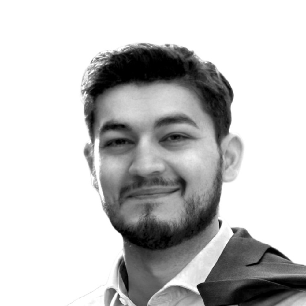 Profile image in black and white of Kostandinos Hodaj